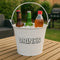 BAR BUTLER ICE BUCKET WITH HANDLE WHITE MOTTLED BLACK, 5L