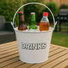 BAR BUTLER ICE BUCKET WITH HANDLE WHITE MOTTLED BLACK, 5L