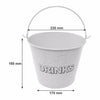 BAR BUTLER ICE BUCKET WITH HANDLE WHITE MOTTLED BLACK, 5L
