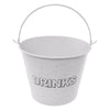 BAR BUTLER ICE BUCKET WITH HANDLE WHITE AND MOTTLED BLACK, 5LT (230MM DIAX180MM)