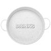 BAR BUTLER BAR TRAY WHITE MOTTLED BLACK, 310MM DIA