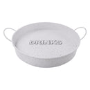 BAR BUTLER BAR TRAY WHITE AND MOTTLED BLACK, (310MM DIAX55MM)
