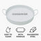BAR BUTLER BAR TRAY WHITE MOTTLED BLACK, 370MM DIA