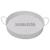 BAR BUTLER BAR TRAY WHITE MOTTLED BLACK, 310MM DIA