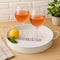 BAR BUTLER BAR TRAY WHITE MOTTLED BLACK, 370MM DIA
