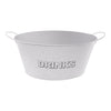 BAR BUTLER OVAL WINE TUB WITH HANDLES WHITE MOTTLED BLACK, 13L