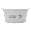BAR BUTLER OVAL WINE TUB WITH HANDLES WHITE MOTTLED BLACK, 13L