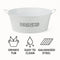 BAR BUTLER OVAL WINE TUB WITH HANDLES WHITE MOTTLED BLACK, 13L