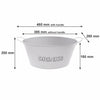 BAR BUTLER OVAL WINE TUB WITH HANDLES WHITE MOTTLED BLACK, 13L