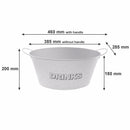 BAR BUTLER OVAL WINE TUB WITH HANDLES WHITE AND MOTTLED BLACK, 13 LT (385X285X180MM)