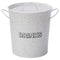 BAR BUTLER ICE BUCKET WITH HANDLES, PLASTIC LINER & LID WHITE & MOTTLED BLACK, 3LT (195MM DIAX230MM)