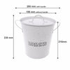 BAR BUTLER ICE BUCKET WITH HANDLES, PLASTIC LINER & LID WHITE MOTTLED BLACK, 3L