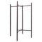 BAR BUTLER WINE BUCKET WITH HANDLES WHITE MOTTLED BLACK 18LT ON BLACK STAND, (455/390MM DIAX715MM)
