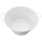 BAR BUTLER WINE BUCKET WITH HANDLES WHITE MOTTLED BLACK 18LT ON BLACK STAND, (455/390MM DIAX715MM)