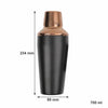 BAR BUTLER MATTE BLACK COCKTAIL AND ROSE GOLD SHAKER 4PCS SET