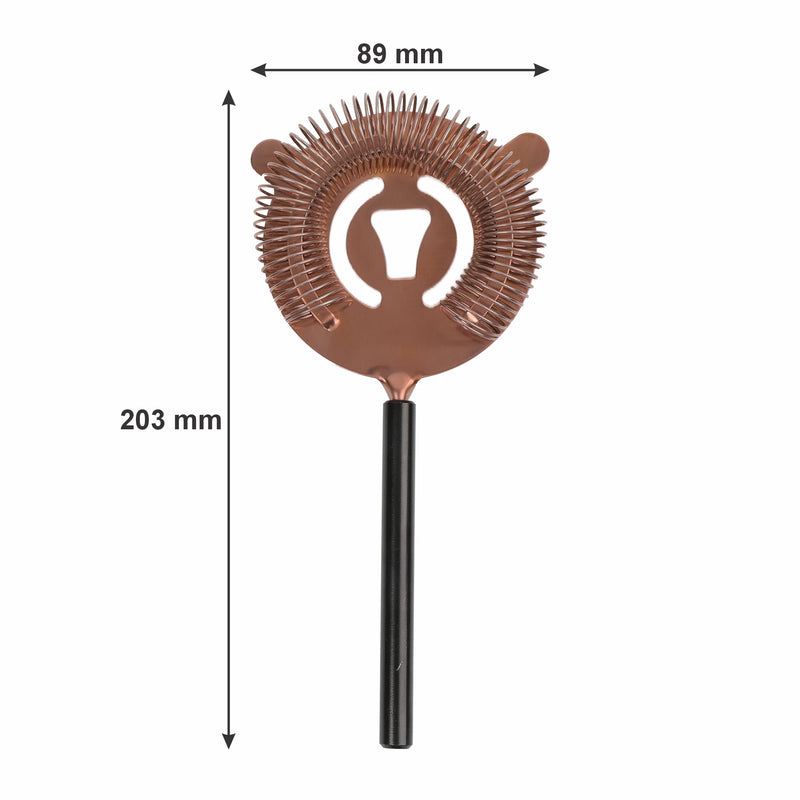 BAR BUTLER COCKTAIL SHAKER MATTE BLACK & ROSE GOLD 4PCS BAR SET, 700ML