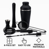 BAR BUTLER COCKTAIL BAR SHAKER ST STEEL MATTE BLACK 8PCS SET