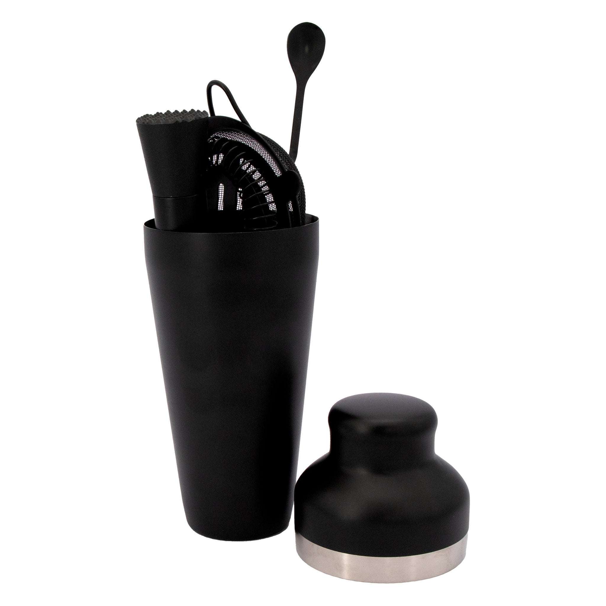 BAR BUTLER COCKTAIL BAR SHAKER ST STEEL MATTE BLACK 8PCS SET