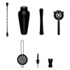 BAR BUTLER COCKTAIL BAR SHAKER 8 PIECE SET ST STEEL MATTE BLACK, 600ML (90X85X260MM)