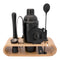 BAR BUTLER COCKTAIL BAR SET - 12 PIECES MATTE BLACK IN A BAMBOO CADDY, (275X105X250MM)