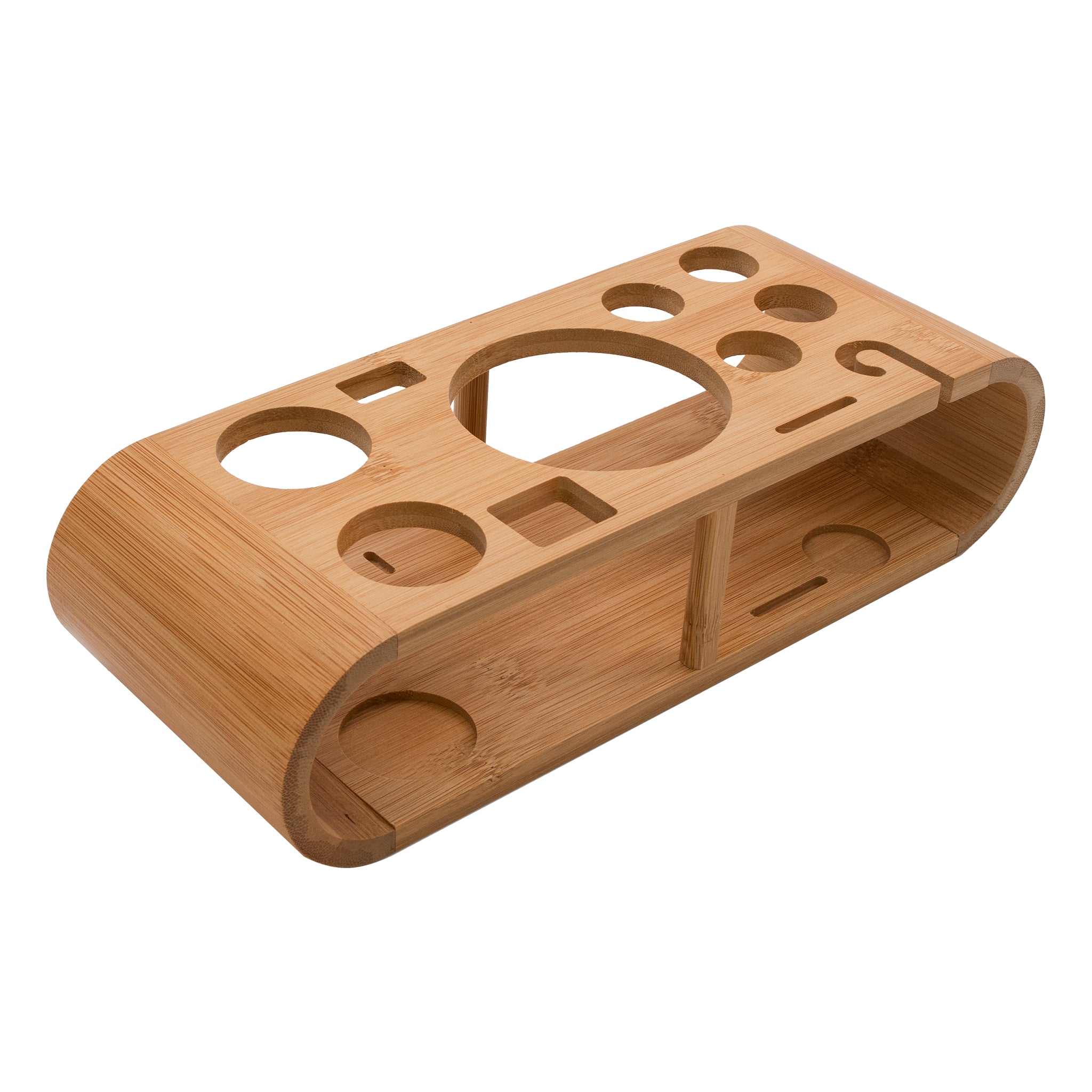 BAR BUTLER MATTE BLACK COCKTAIL BAR TOOLS ON A BAMBOO CADDY 12PCS SET