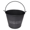 BAR BUTLER ICE BUCKET WITH HANDLE GREY MOTTLED WHITE, 5L