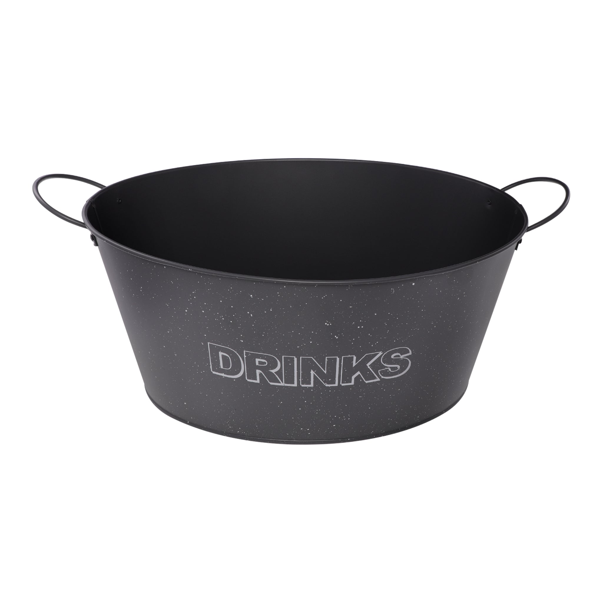 BAR BUTLER OVAL WINE TUB WITH HANDLES GREY MOTTLED WHITE, 13L