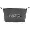 BAR BUTLER OVAL WINE TUB WITH HANDLES GREY MOTTLED WHITE, 13L