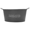 BAR BUTLER OVAL WINE TUB WITH HANDLES GREY MOTTLED WHITE, 13L