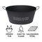 BAR BUTLER OVAL WINE TUB WITH HANDLES GREY MOTTLED WHITE, 13L