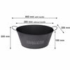 BAR BUTLER OVAL WINE TUB WITH HANDLES GREY MOTTLED WHITE, 13L