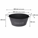 BAR BUTLER OVAL WINE TUB WITH HANDLES GREY AND MOTTLED WHITE, 13LT (385X285X180MM)