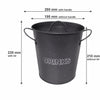 BAR BUTLER ICE BUCKET WITH HANDLES, PLASTIC LINER & LID GREY MOTTLED WHITE, 3L