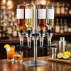 BAR BUTLER 4 BOTTLE TOT MEASURE DISPENSERS 25ML ON A ROTARY STAND
