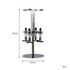 BAR BUTLER 4 BOTTLE TOT MEASURE DISPENSERS 25ML ON A ROTARY STAND