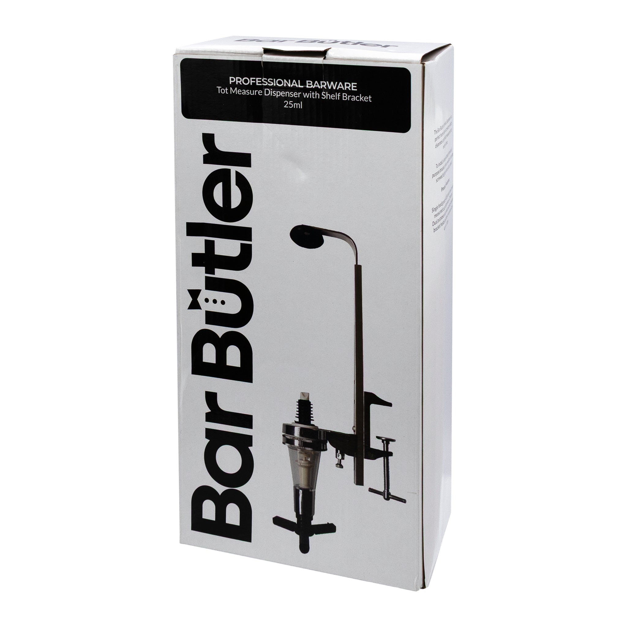 BAR BUTLER TOT MEASURE DISPENSER 25ML WITH SHELF BRACKET