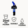 BAR BUTLER TOT MEASURE POURER BLUE PLASTIC, 25ML