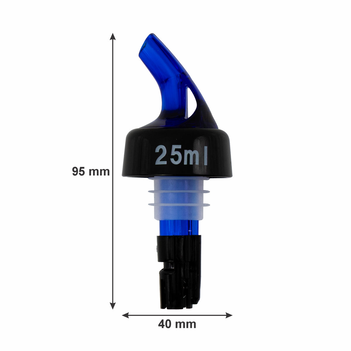 BAR BUTLER TOT MEASURE POURER BLUE PLASTIC, 25ML