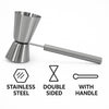 BAR BUTLER DOUBLE TOT MEASURE WITH HANDLE ST STEEL, 25ML/50ML