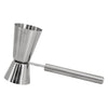 BAR BUTLER DOUBLE TOT MEASURE WITH HANDLE ST STEEL, 25ML/50ML