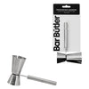 BAR BUTLER DOUBLE TOT MEASURE 25ML/50ML WITH HANDLE ST STEEL, (43MM DIAX88X150MM)