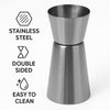BAR BUTLER DOUBLE TOT MEASURE ST STEEL, 25ML/50ML