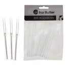 BAR BUTLER CLEAR COCKTAIL PLASTIC FORKS, 24PCS (105MM)
