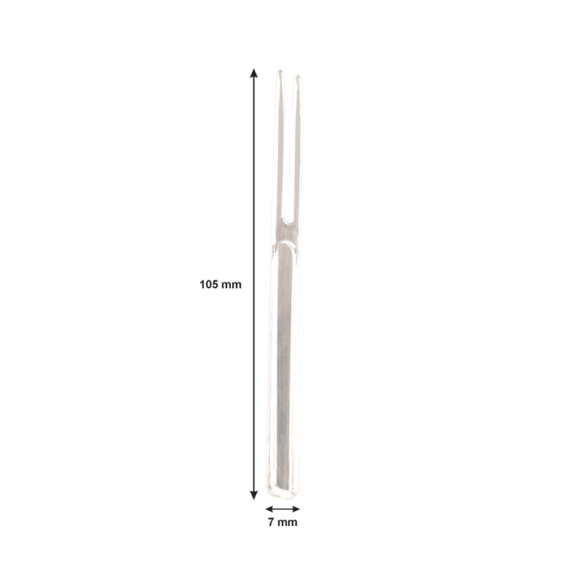 BAR BUTLER CLEAR COCKTAIL PLASTIC FORKS, 24PCS (105MM)