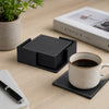 BAR BUTLER SQUARE LEATHERETTE COASTERS 100X100MM IN HOLDER 7 PIECE SET