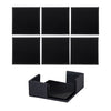 BAR BUTLER SQUARE LEATHERETTE COASTERS 100X100MM IN HOLDER 7 PIECE SET