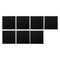 BAR BUTLER SQUARE LEATHERETTE COASTERS IN HOLDER 7 PIECE SET, (115X115X42MM)