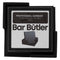 BAR BUTLER LEATHERETTE SQUARE COASTER SET IN HOLDER 7 PIECE SET, (115X115X42MM)