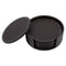 BAR BUTLER ROUND LEATHERETTE COASTERS IN HOLDER 7PCS SET