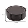 BAR BUTLER ROUND LEATHERETTE COASTERS 100MM DIA. IN HOLDER 7 PIECE SET